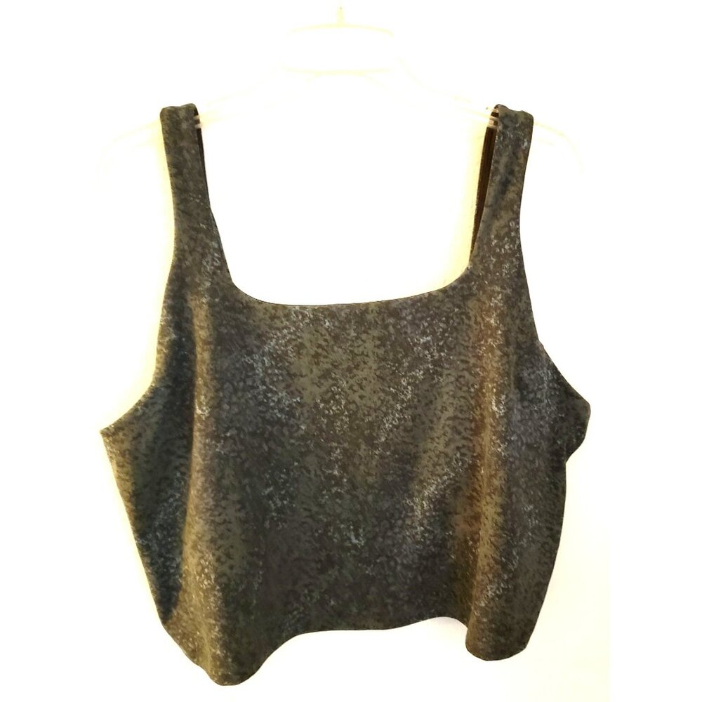 All in Motion Green Print Athletic Crop Top Size 3X EUC